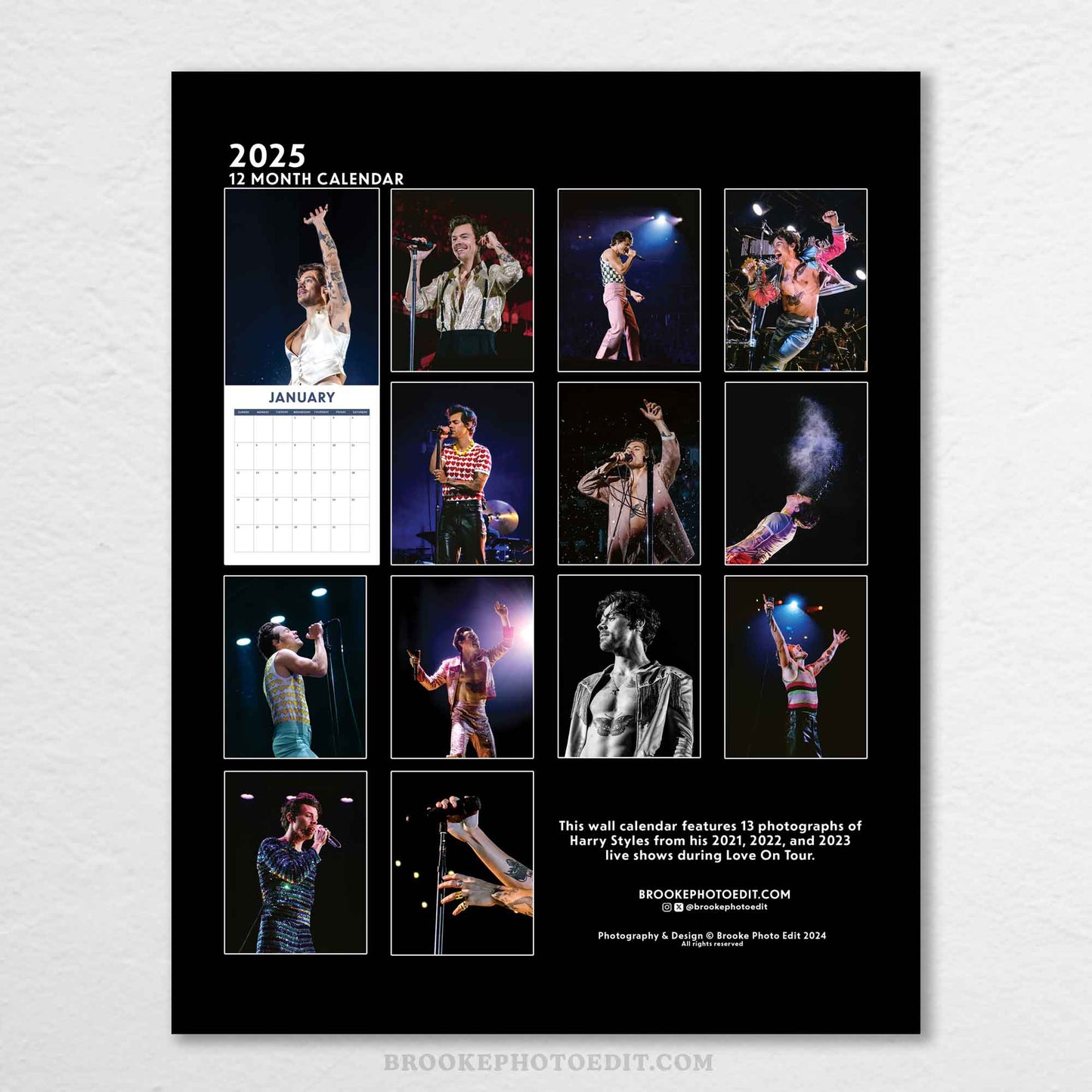 2025 Harry Styles Wall Calendar