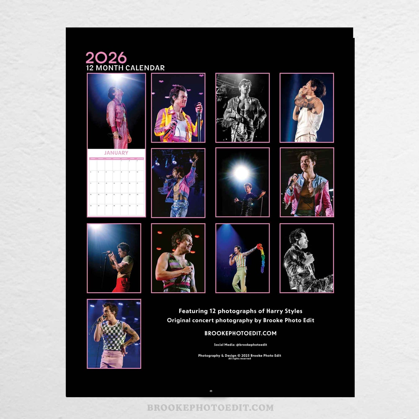 2026 Harry Styles Wall Calendar