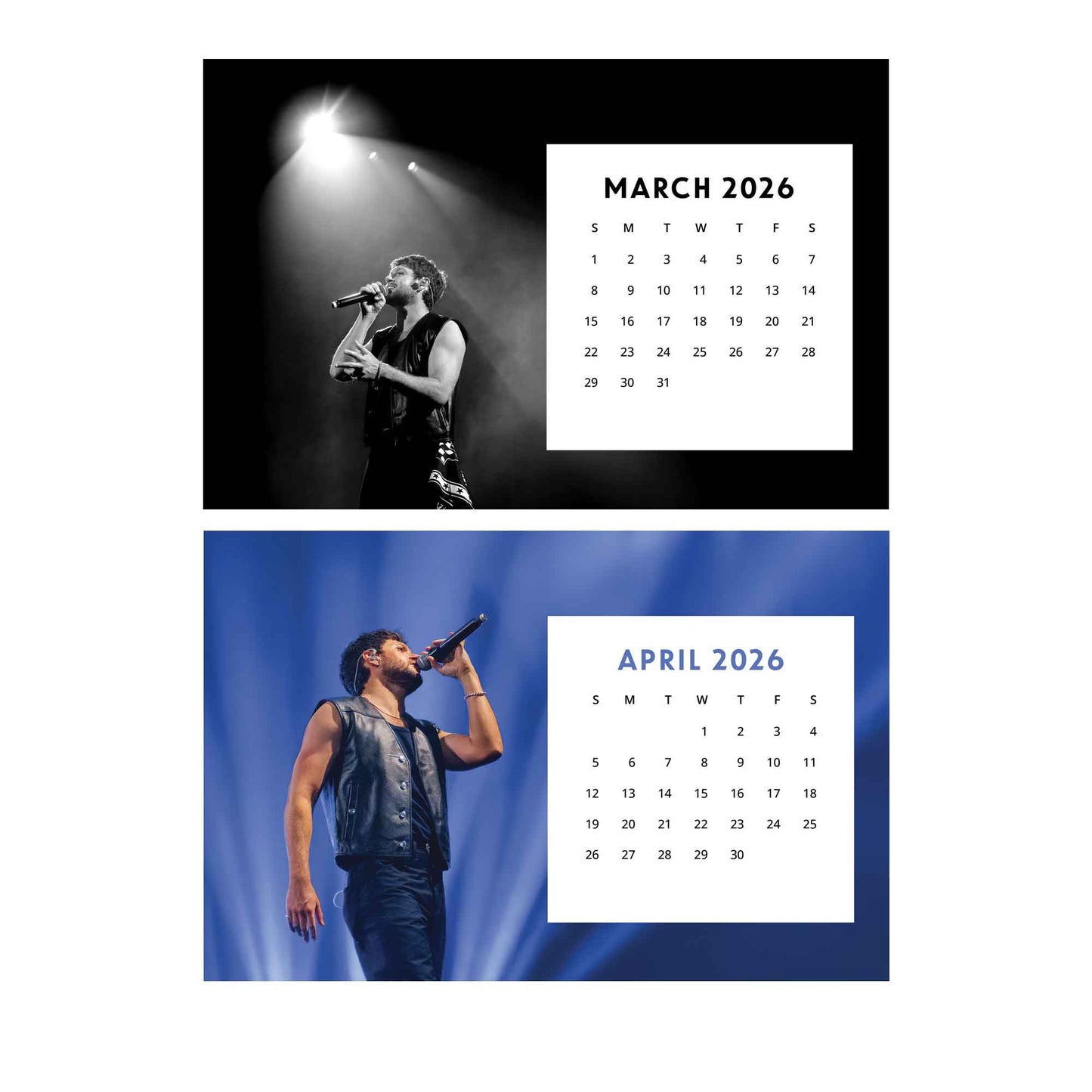 2026 Niall Horan Desk Calendar