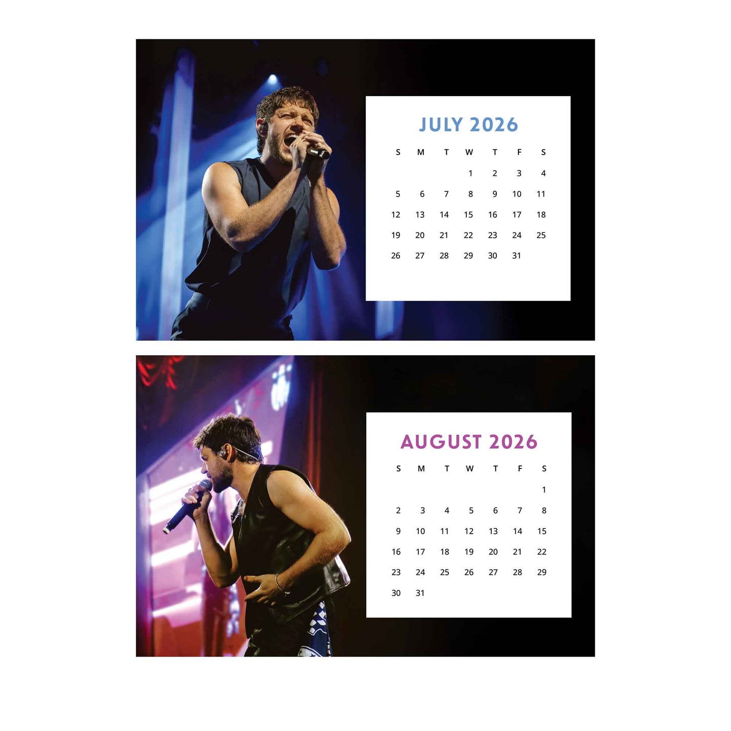 2026 Niall Horan Desk Calendar