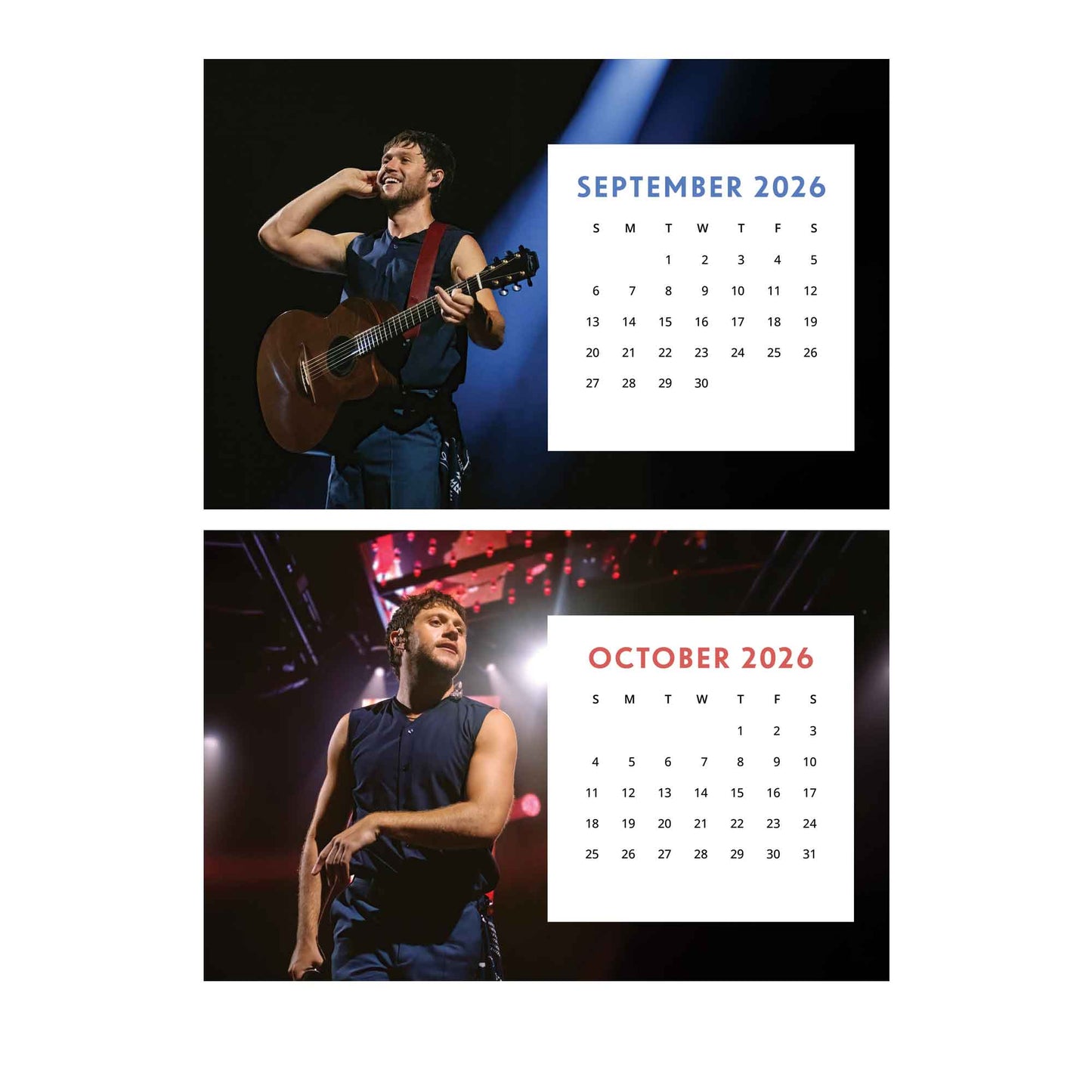 2026 Niall Horan Desk Calendar